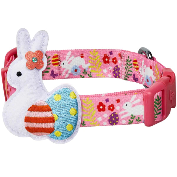 Blueberry Pet - Pink | Easter Bunny and Egg Dog Collar