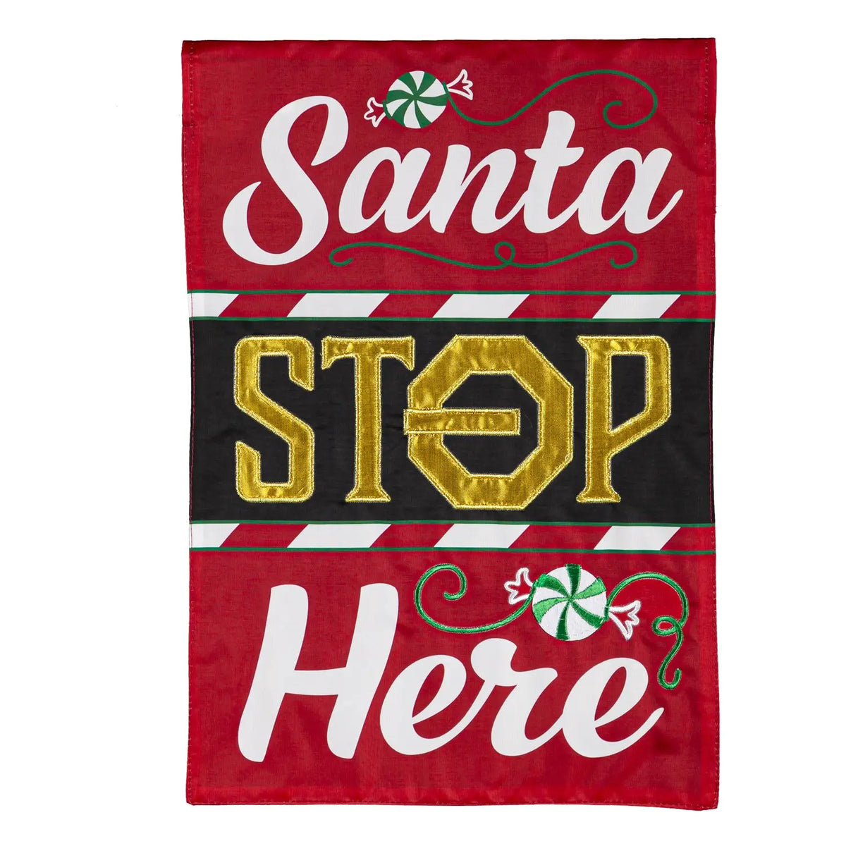 Evergreen Enterprises - Flag Santa Stop Here