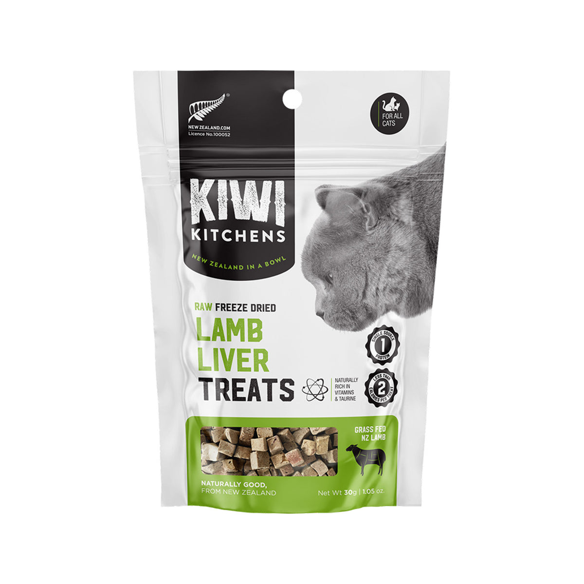 Kiwi Kitchens - Cat Lamb Liver Treats Grass Fed Raw Freeze Dried