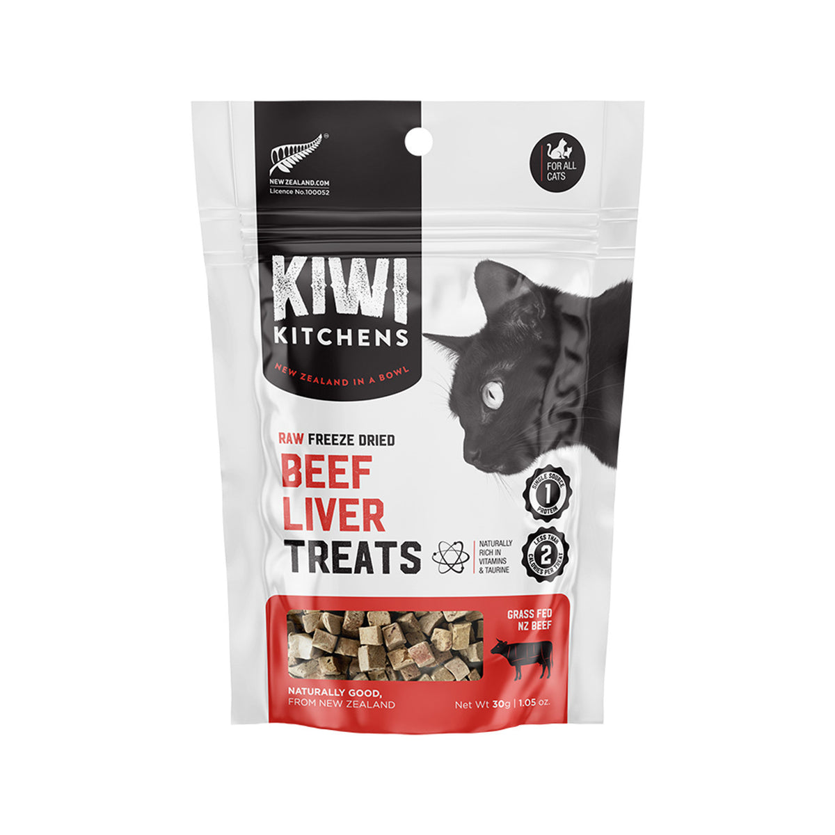 Kiwi Kitchens - Cat Beef Liver Treats Grass Fed Raw Freeze Dried