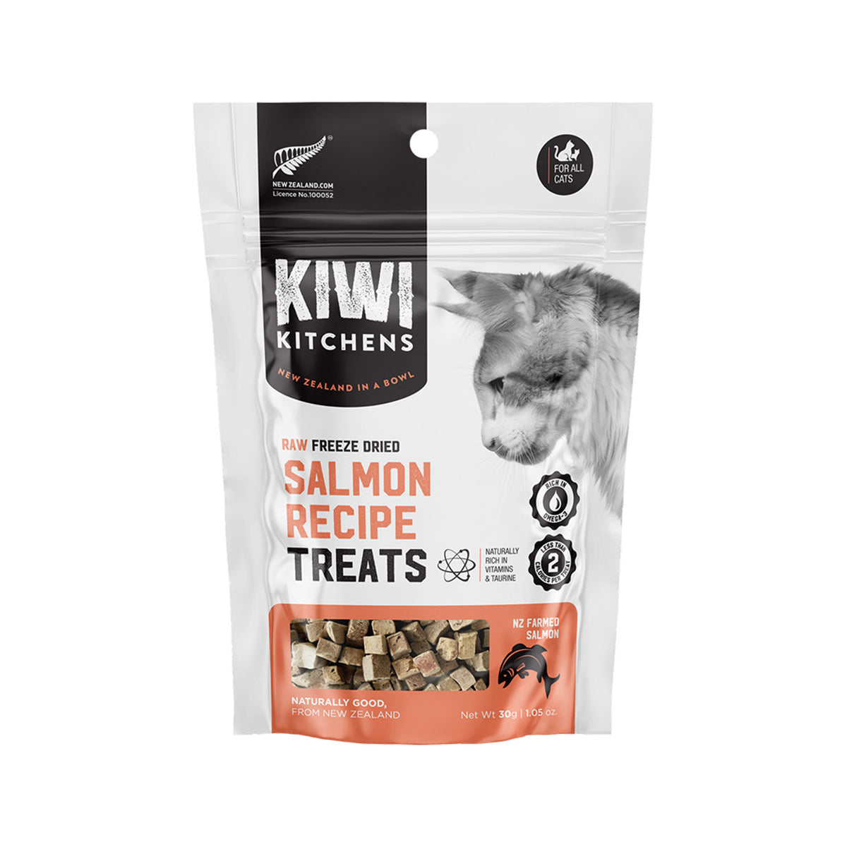 Kiwi Kitchens - Cat Salmon Recipe Treats NZ Farm Raised Raw Freeze Dried