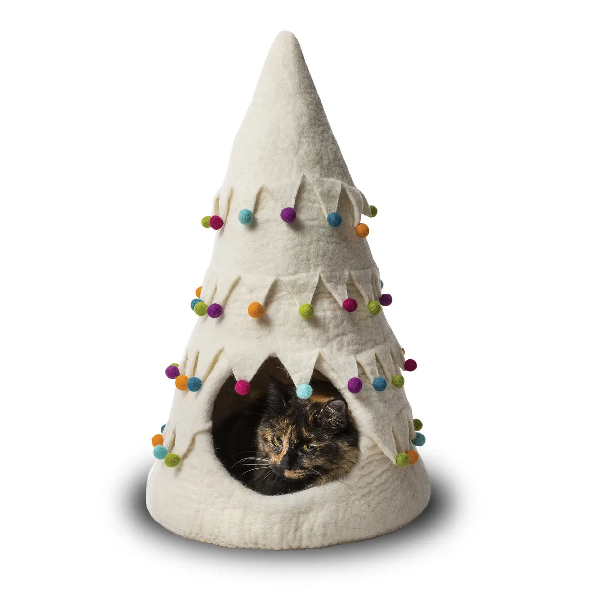Dharma Dog Karma Cat - Holiday Tree Wool Pet Cave