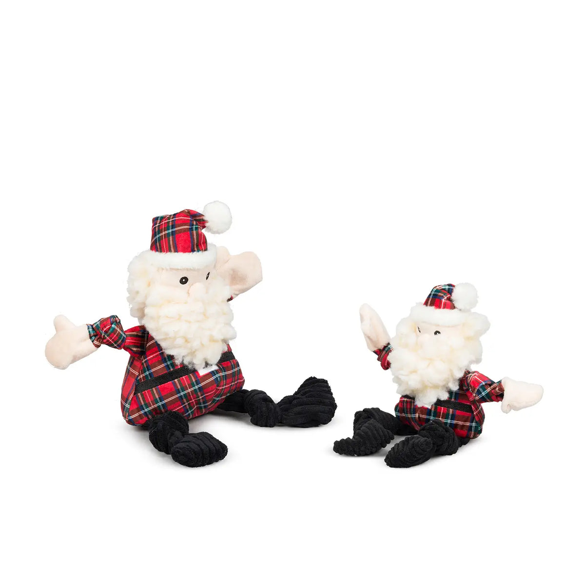 Allure Pet Products - Santa HuggleFleece & Tartan Plaid Knottie