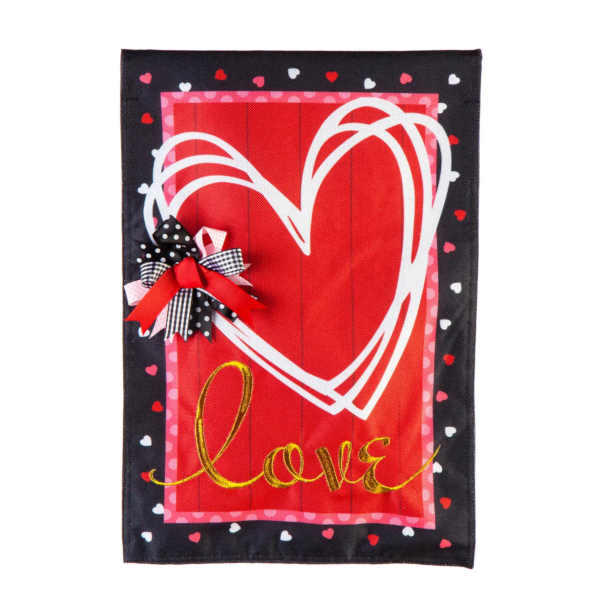 Evergreen Enterprises - Flag Scattered Hearts & Bows