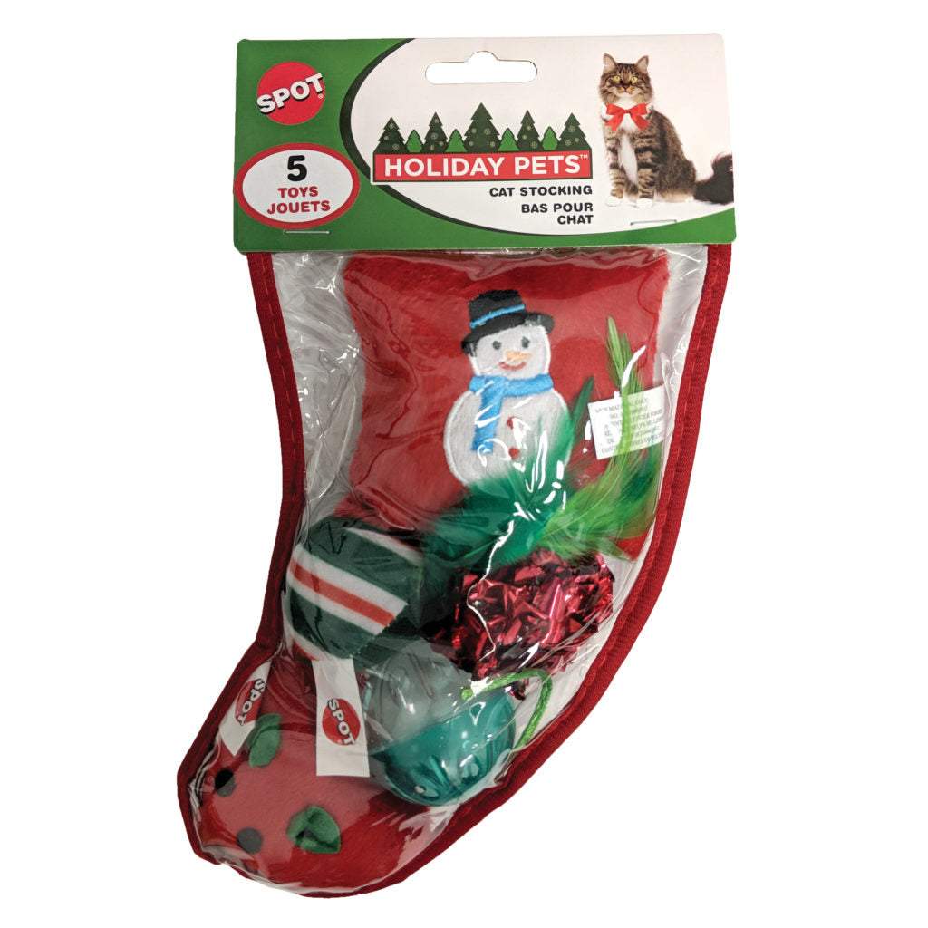 Ethical Pet - Holiday Cat Toy Stocking - 5 Assorted Toys