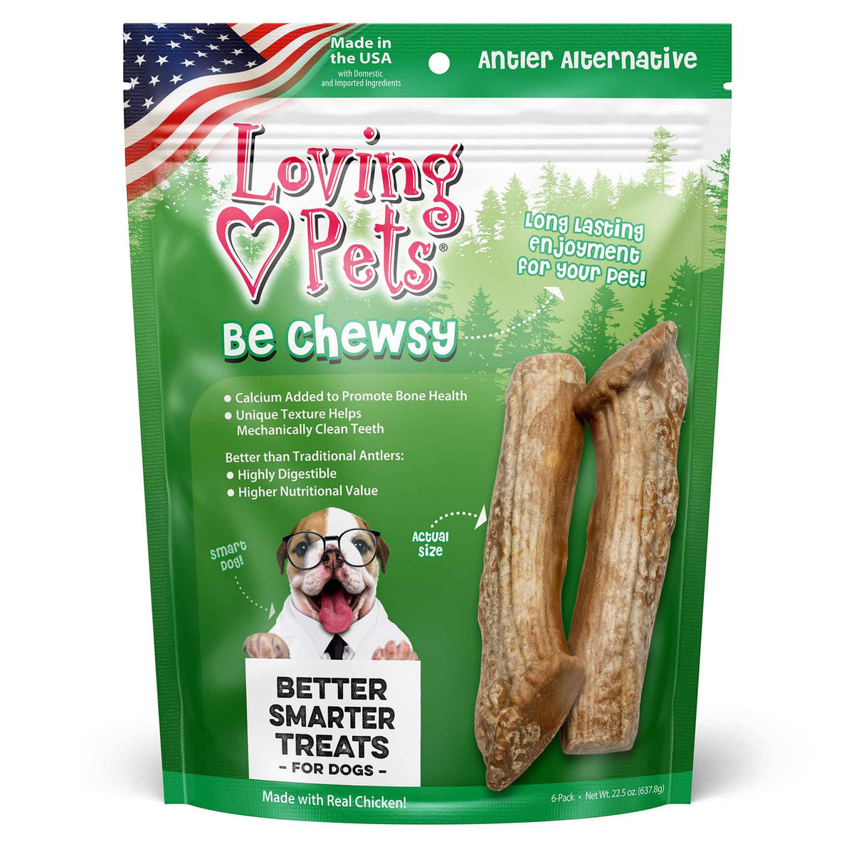 Loving Pets Inc. - Be Chewsy Antler Alternative Better Smarter Chews For Dogs