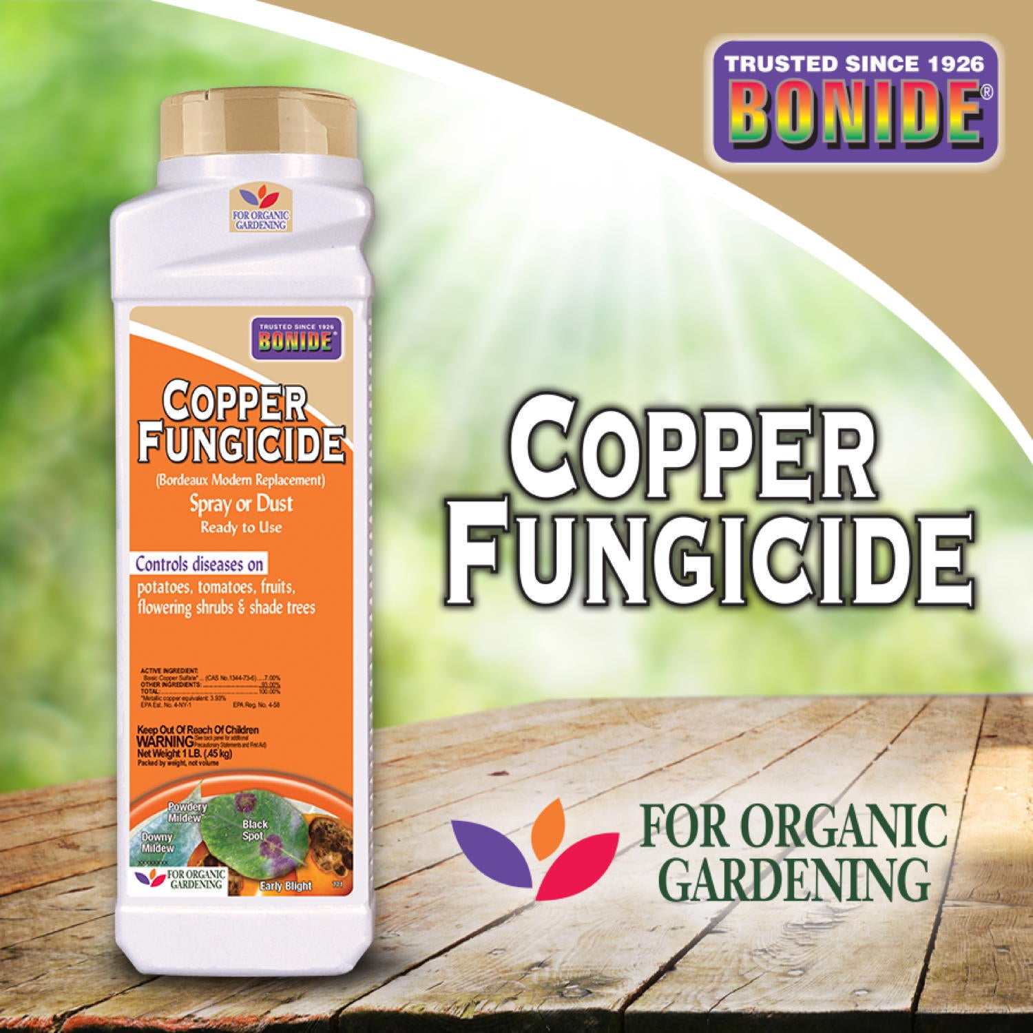 Bonide Copper Fungicide Dust 7.0 Copper Sulfate