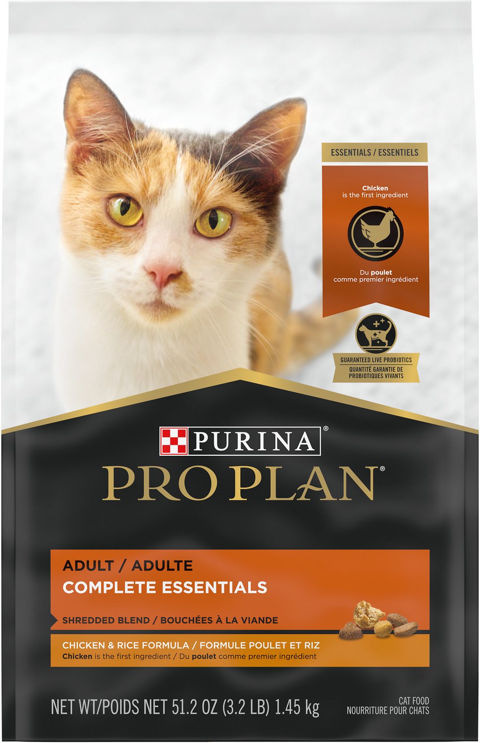 Purina Pro Plan All Breeds Adult Cat Shredded Blend Chicken Rice