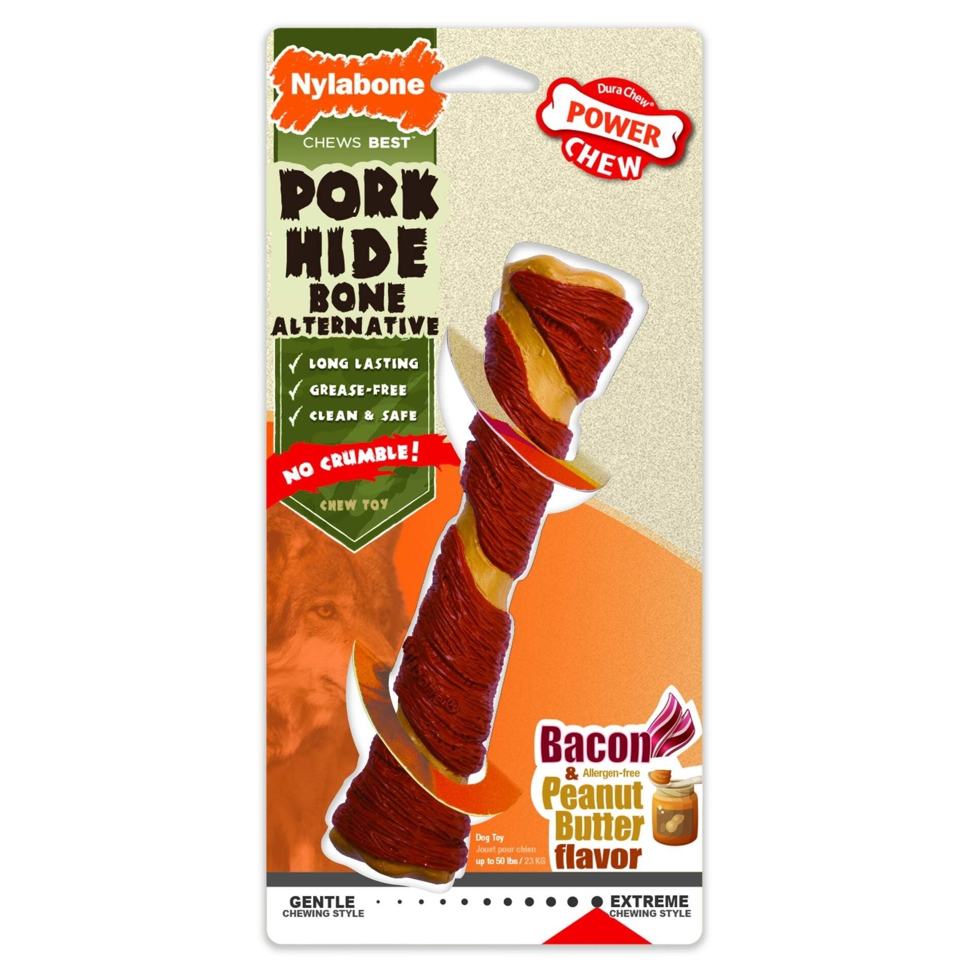 Nylabone Dura Chew Dog Bone - Peanut Butter Flavor (Regular)