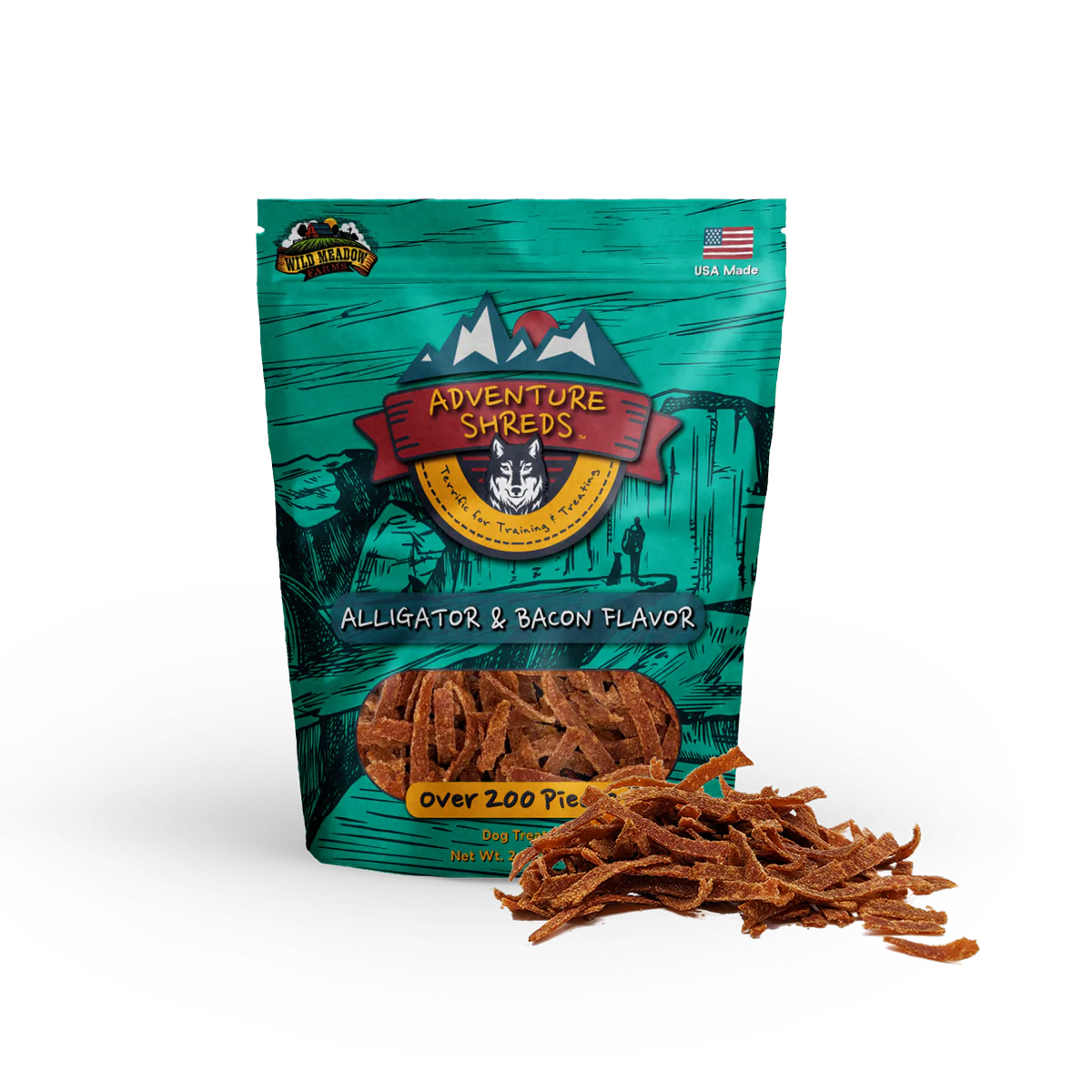 Wild Meadow Farms Adventure Shreds Alligator & Bacon