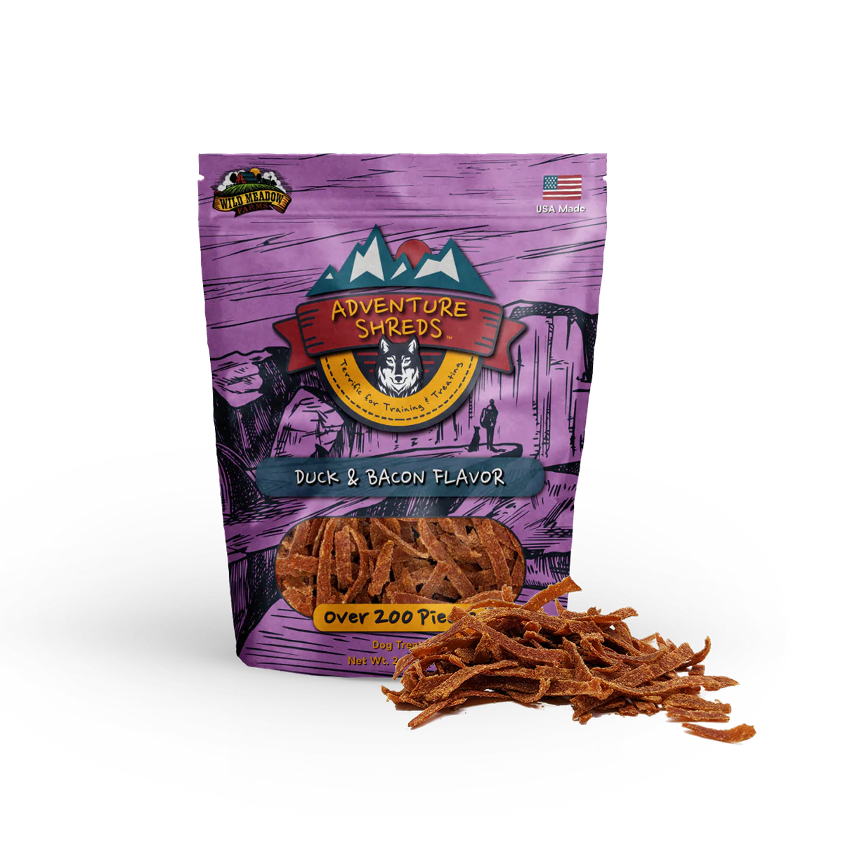 Wild Meadow Farms Adventure Shreds Duck & Bacon 2.5 oz