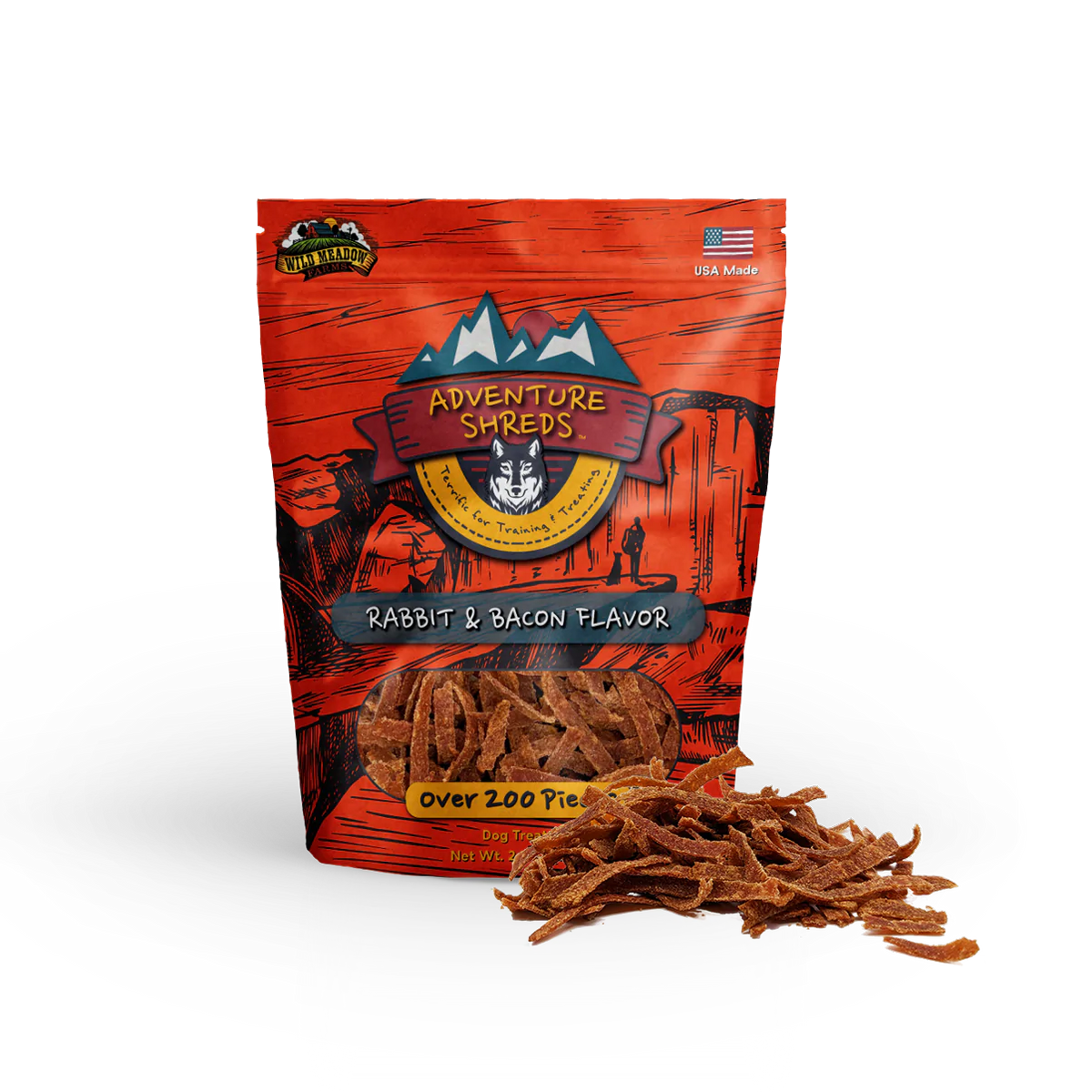 Wild Meadow Farms Adventure Shreds Rabbit & Bacon