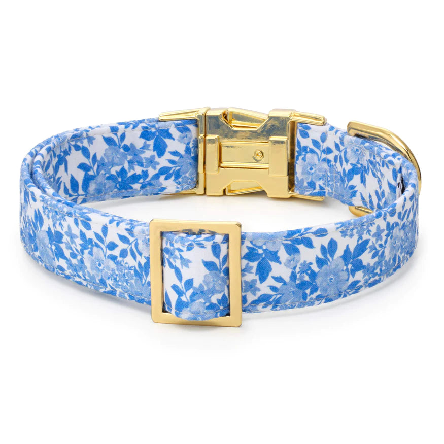 Dog Collar Blue Rose Spring