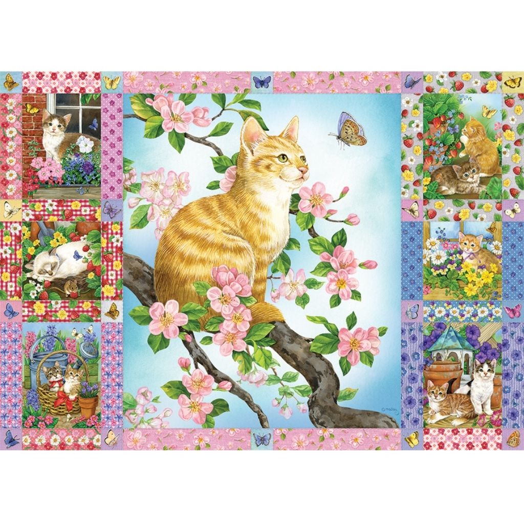 Puzzle: Blossom and Kittens Quilt-Southern Agriculture