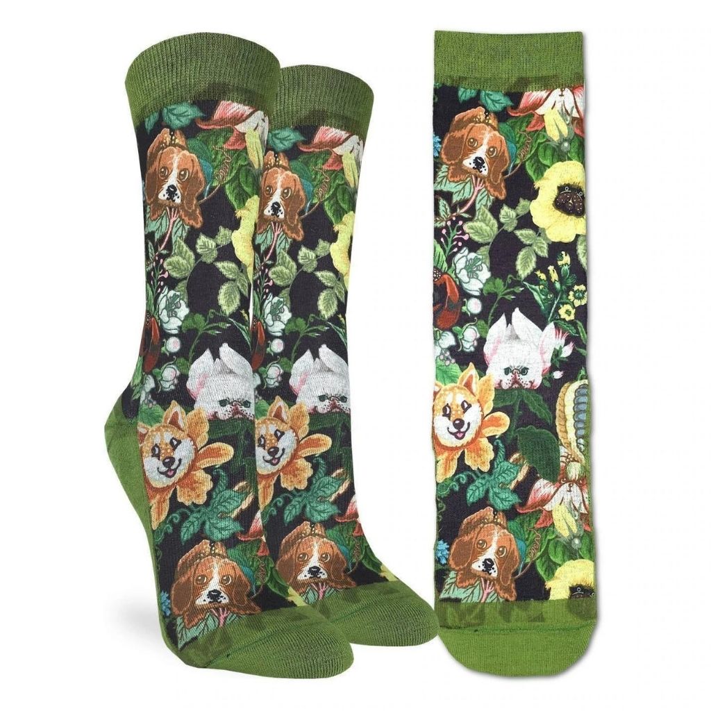 Women's Floral English Bulldog Socks – Good Luck Sock