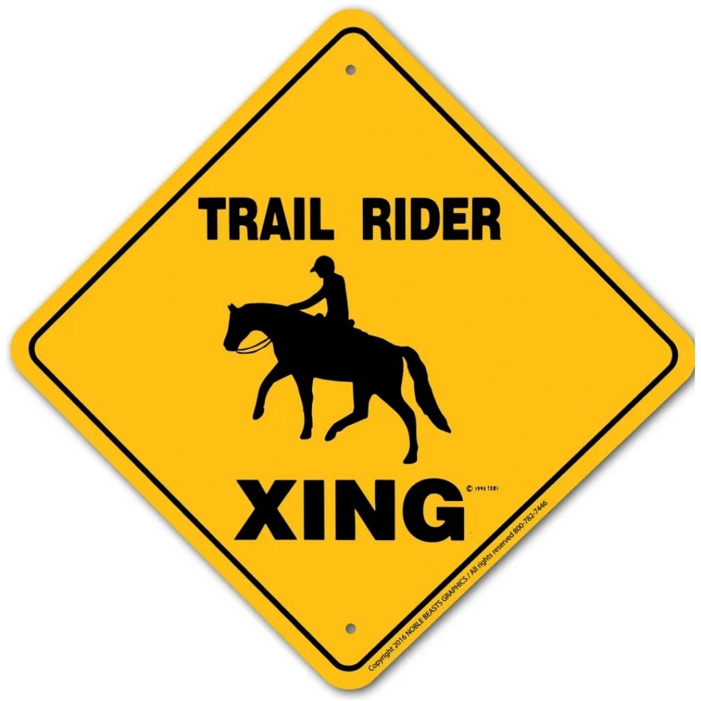 Noble Beasts - Trail Rider X-ing Sign