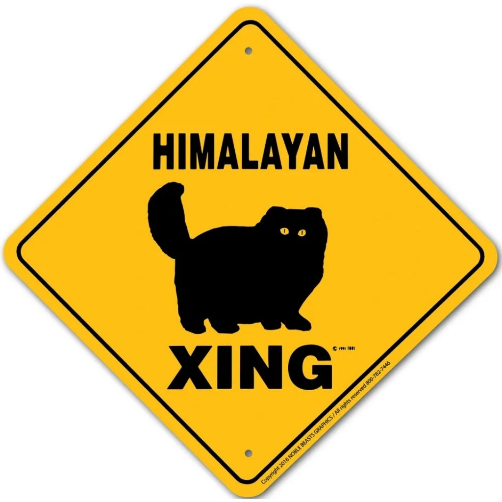 Noble Beasts - Himalayan Cat X-ing Sign