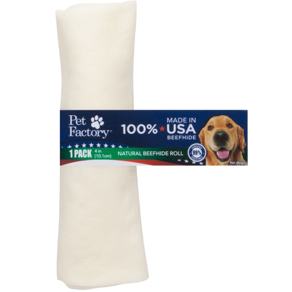 Pet Factory - Retriever Roll Curl Rawhide 100% USA Beefhide