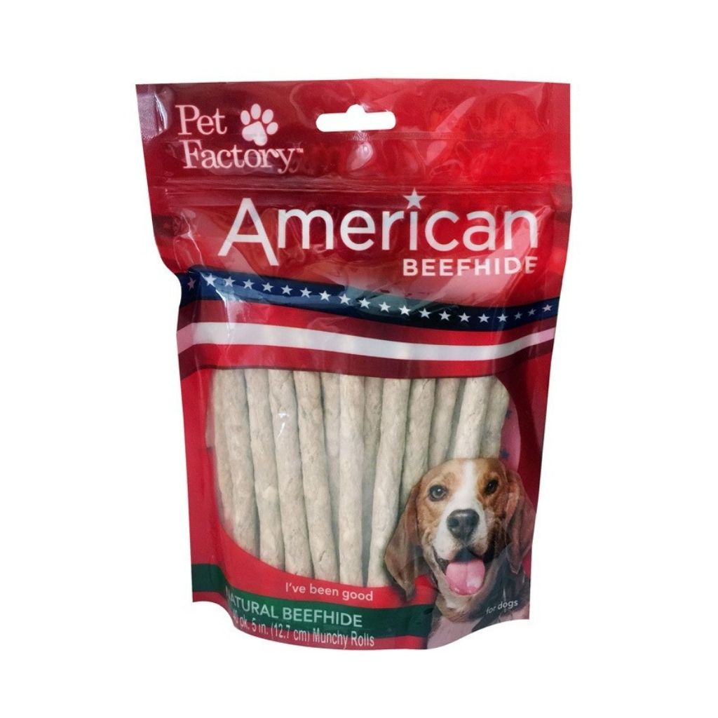 Pet Factory - Munchy Mini Rolls Rawhide 5" 40 Pack