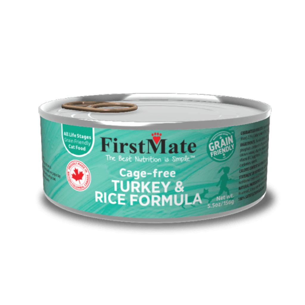 First Mate - Grain Friendly Cage Free Turkey & Rice Cat Cans