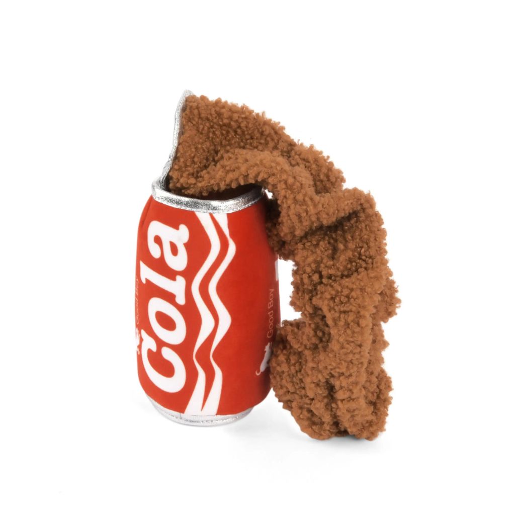 Snack Attack Good Boy Cola With Attached Pull Out Plush Tug
