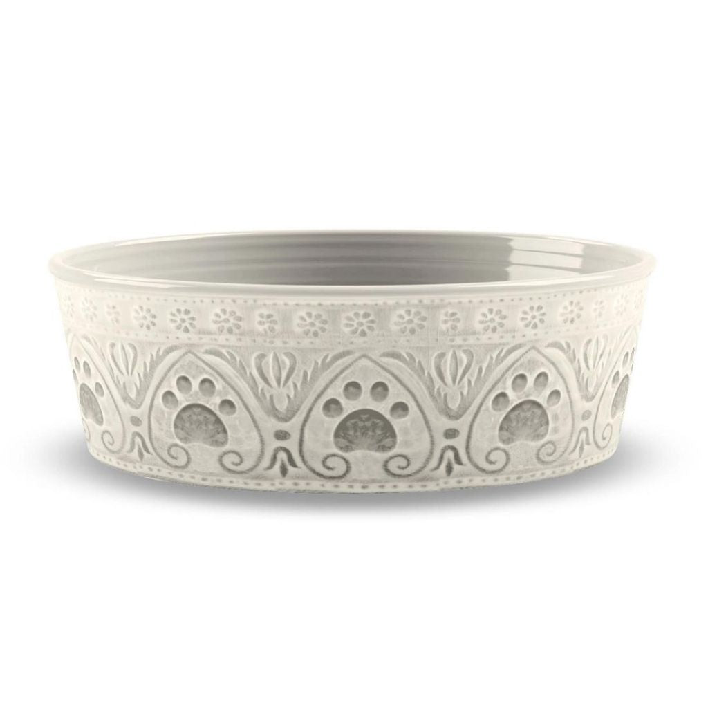 Pet Bowl Paw Print Grey-Southern Agriculture
