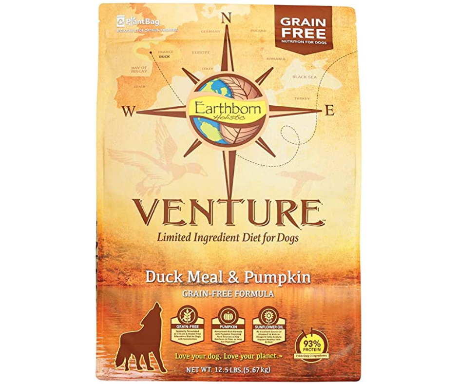 Earthborn Holistic Venture All Breeds Adult Dog Duck Meal Pumpkin