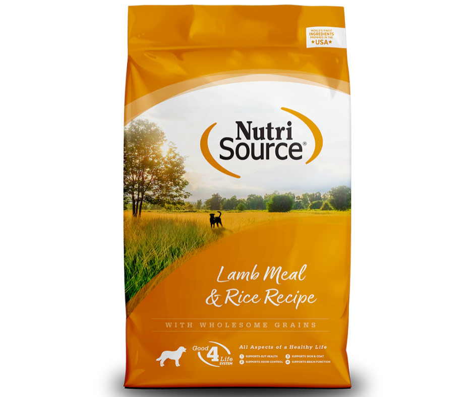 NutriSource All Dog Breeds, All Life Stages Lamb Meal & Rice Recipe