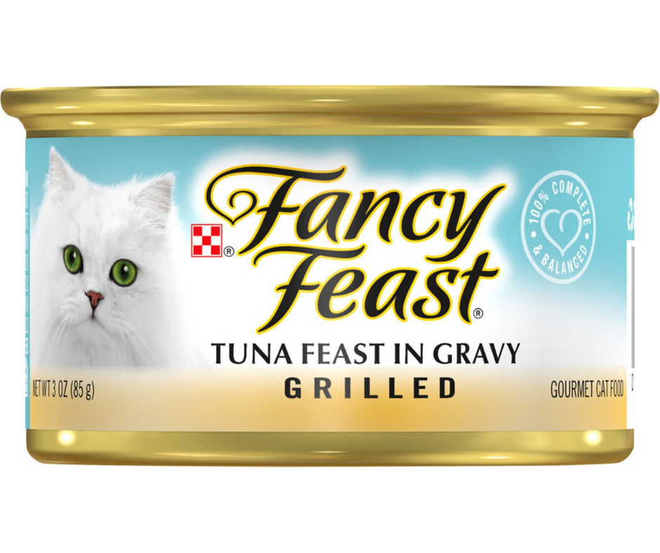 Purina Fancy Feast All Breeds, Adult Cat Grilled Tuna Gourmet in Gravy Recipe Canned Cat Food