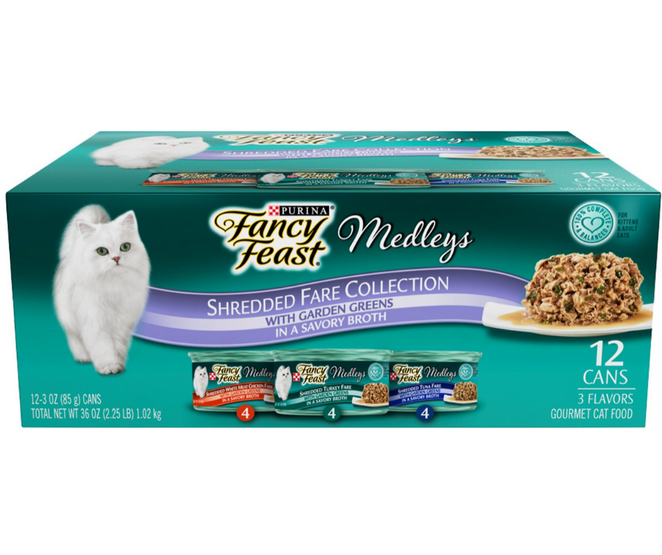 Purina Fancy Feast - All Breeds, Adult Cat Medleys Shredded Fare Variety Pack Canned Cat Food-Southern Agriculture
