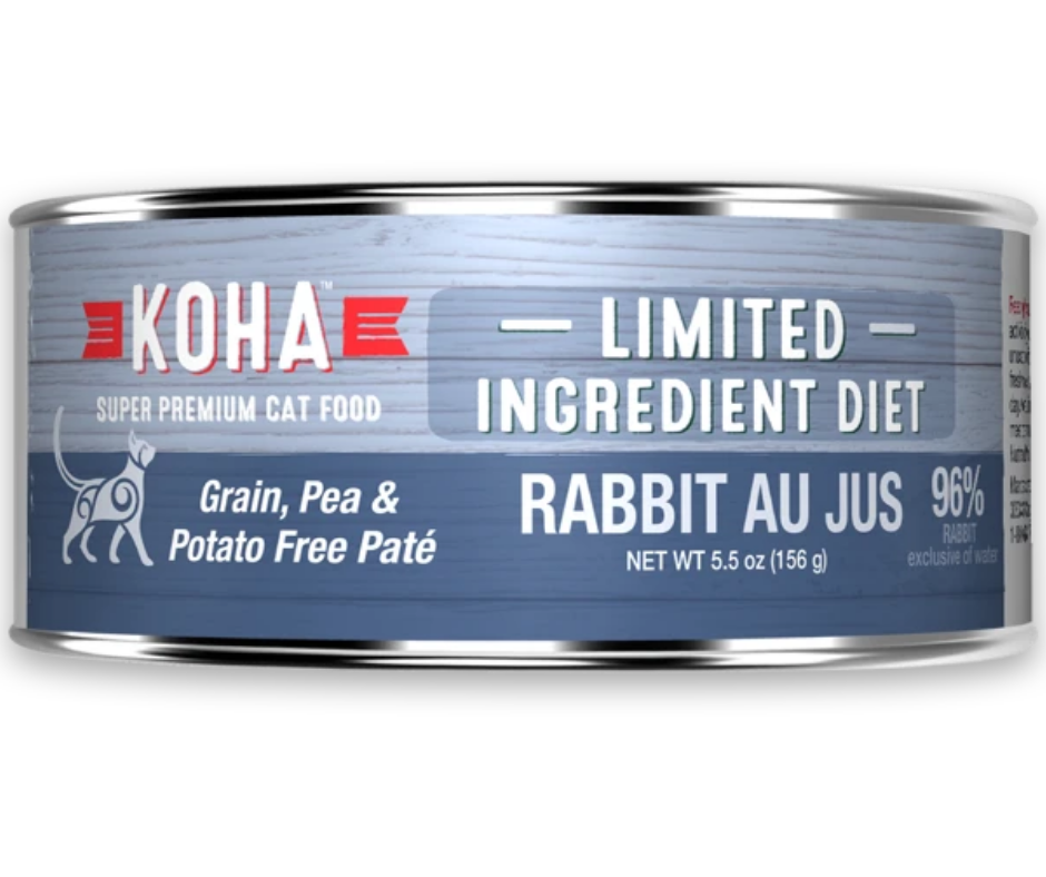 KOHA, Limited Ingredient Diet All Breeds, Adult Cat Rabbit Au Jus Re