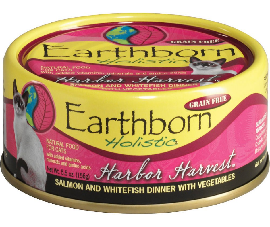 Earthborn Holistics - All Cat Breeds, All Life Stages Harbor Harvest, Salmon and Whitefish Dinner with Vegetables in Gravy Recipe Canned Cat Food-Southern Agriculture