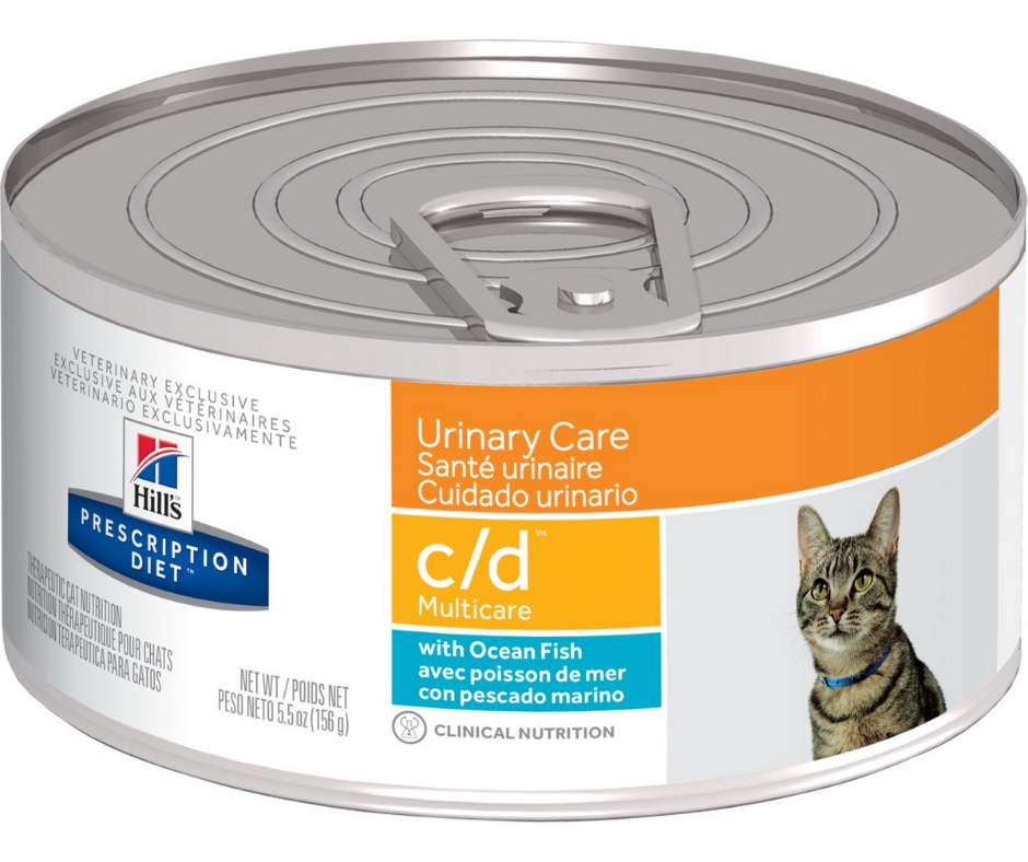 Hill s Prescription Diet c d Multicare Urinary Tract Health Cat Food Ocean Fish 24 cans 5.5 oz each
