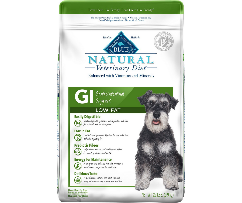 Blue Buffalo, BLUE Natural Veterinary Diet - GI Gastrointestinal Support, Low Fat Dry Dog Food-Southern Agriculture