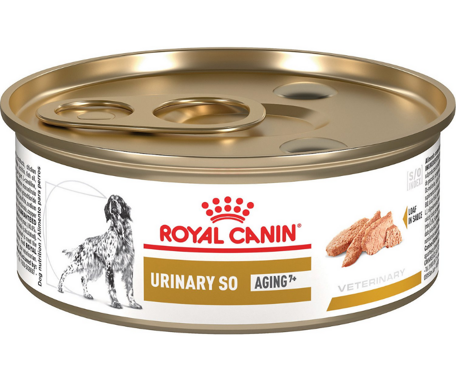 Royal Canin Veterinary Diet Urinary SO Aging 7 Loaf in Sauce Canne