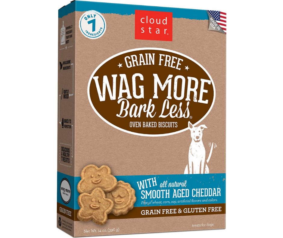 Cloud Star - Wag More Bark Less Grain-Free Oven Baked Smooth Aged Cheddar Recipe. Dog Treats.-Southern Agriculture