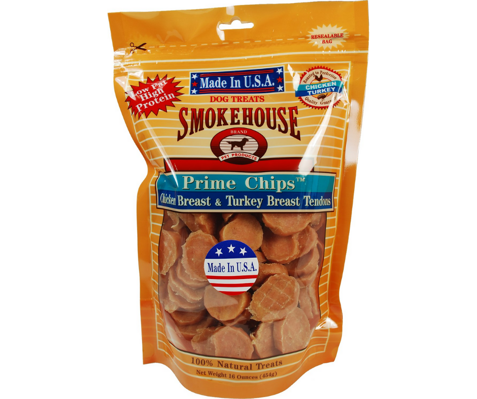 Smokehouse - Chicken Breast & Turkey Breast Tendons Prime Chips. Dog Treats.-Southern Agriculture