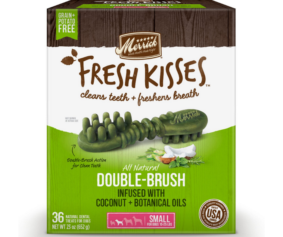 Merrick - Fresh Kisses Double-Brush Coconut Oil & Botanicals Small Breed. Dog Treats.-Southern Agriculture
