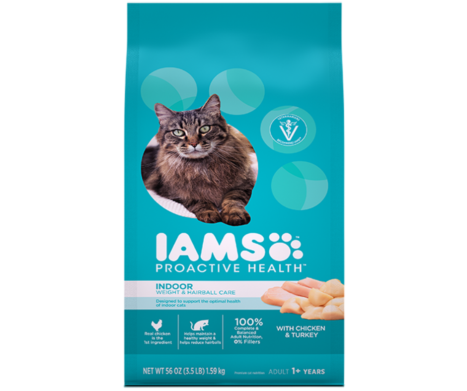 Iams Proactive Health - Indoor Breeds, Adult Cat, Weight and Hairball Control Chicken and Turkey Recipe Dry Cat Food-Southern Agriculture