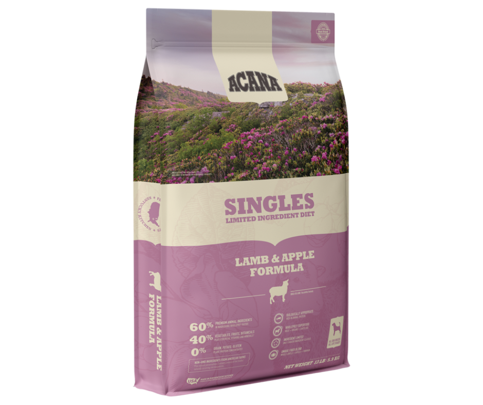 Champion Petfoods Acana Singles - All Dog Breeds, All Life Stages Lamb &  Apple Formula Dry Dog Food