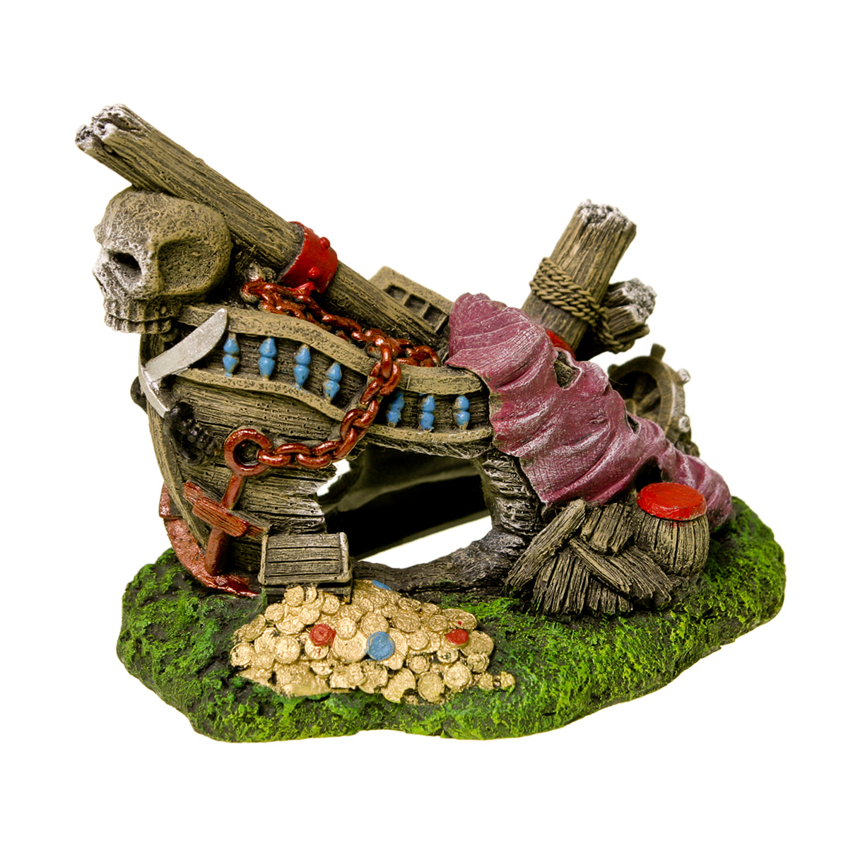 Blue Ribbon - Sunken Ships Bow Fish Tank Ornament