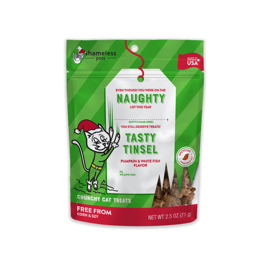 Naughty Tasty Tinsel White fish and Pumpkin Treats for Cats - Southern Agriculture