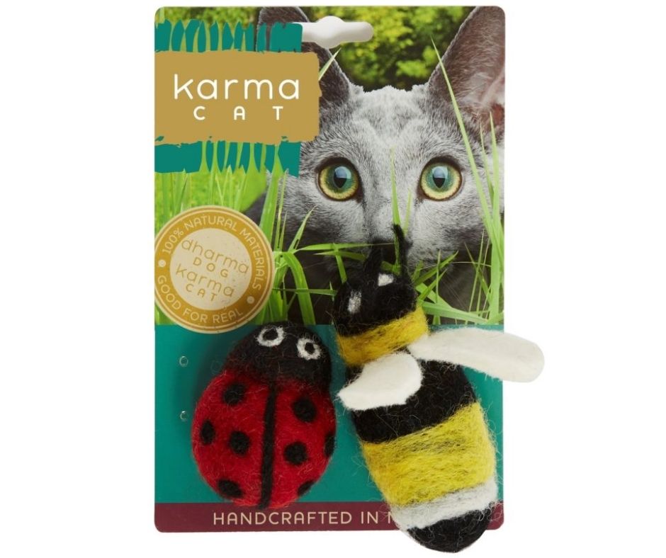 Karma Cat - Ladybug & Bee, Pack of 2. Cat Toys-Southern Agriculture