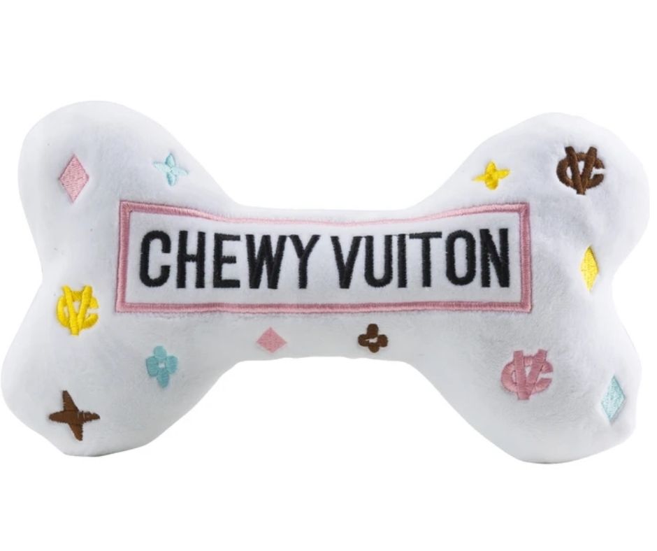 White Chewy Vuiton Bone Dog Toy by Haute Diggity Dog-Southern Agriculture