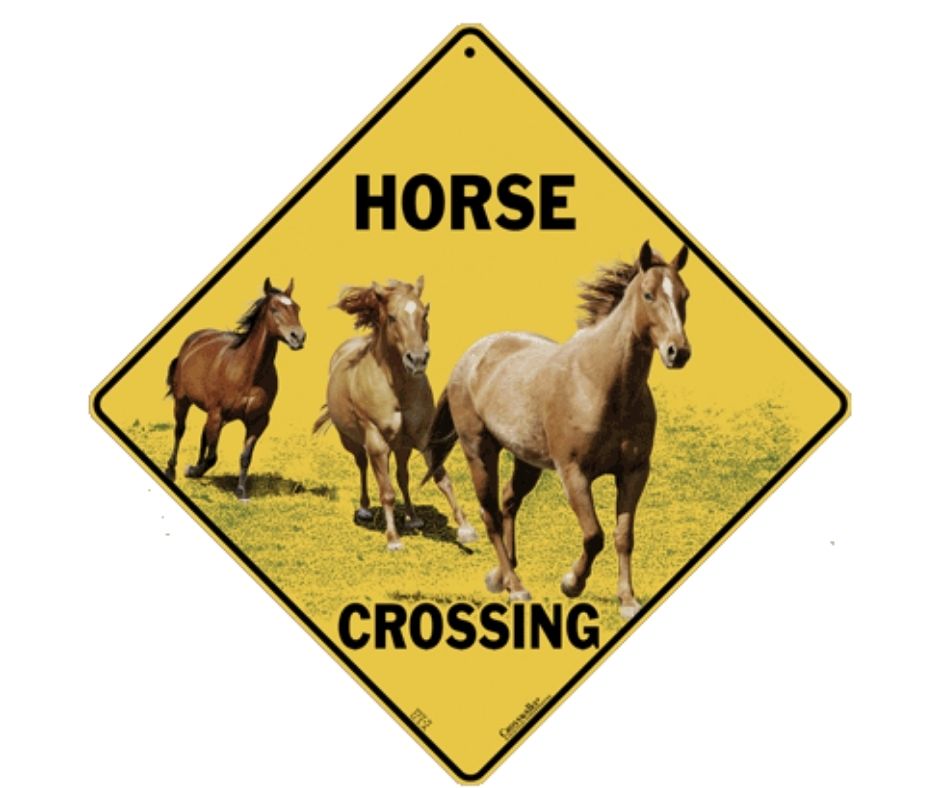 Horse Crossing Sign by CrossWalks-Southern Agriculture