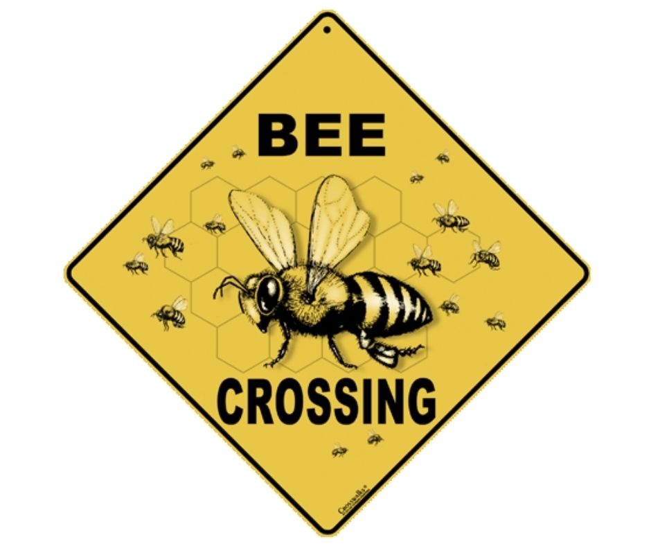 Bee Crossing Sign by CrossWalks-Southern Agriculture