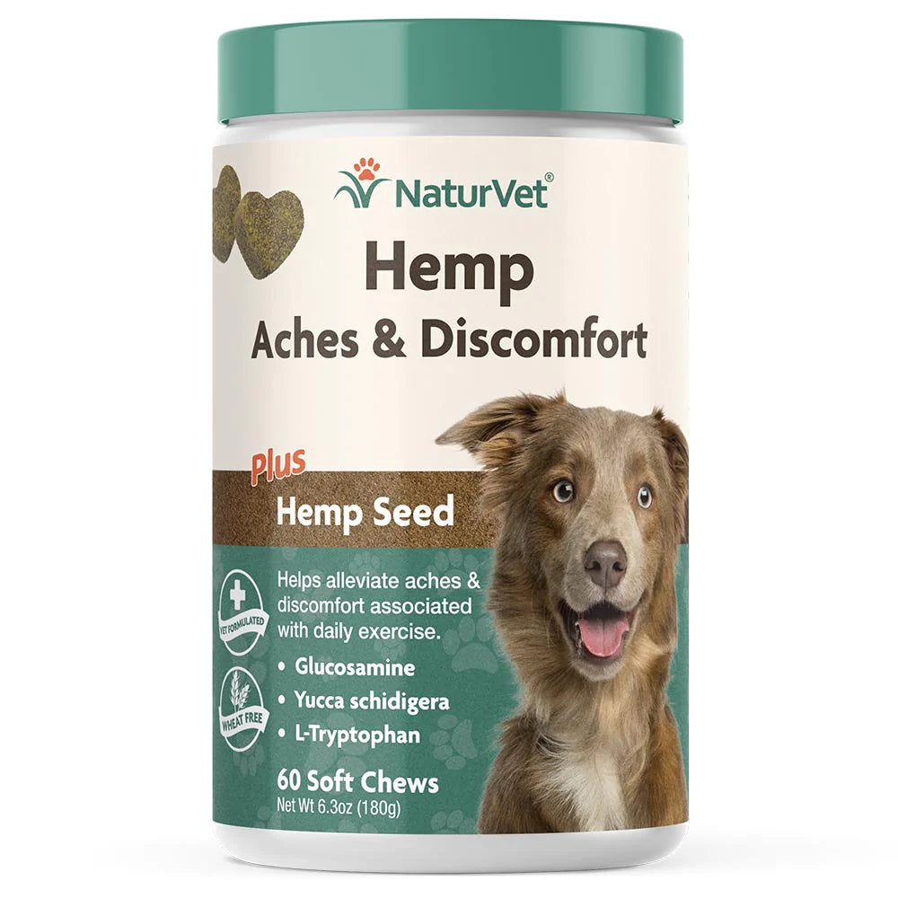 NaturVet - Hemp Aches & Discomfort Soft Chews by Naturvet