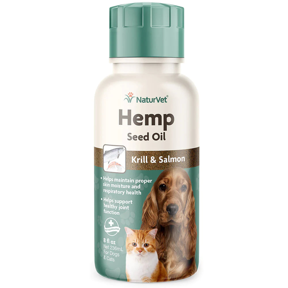 NaturVet - Hemp Seed, Krill & Salmon Oil Supplement by Naturvet
