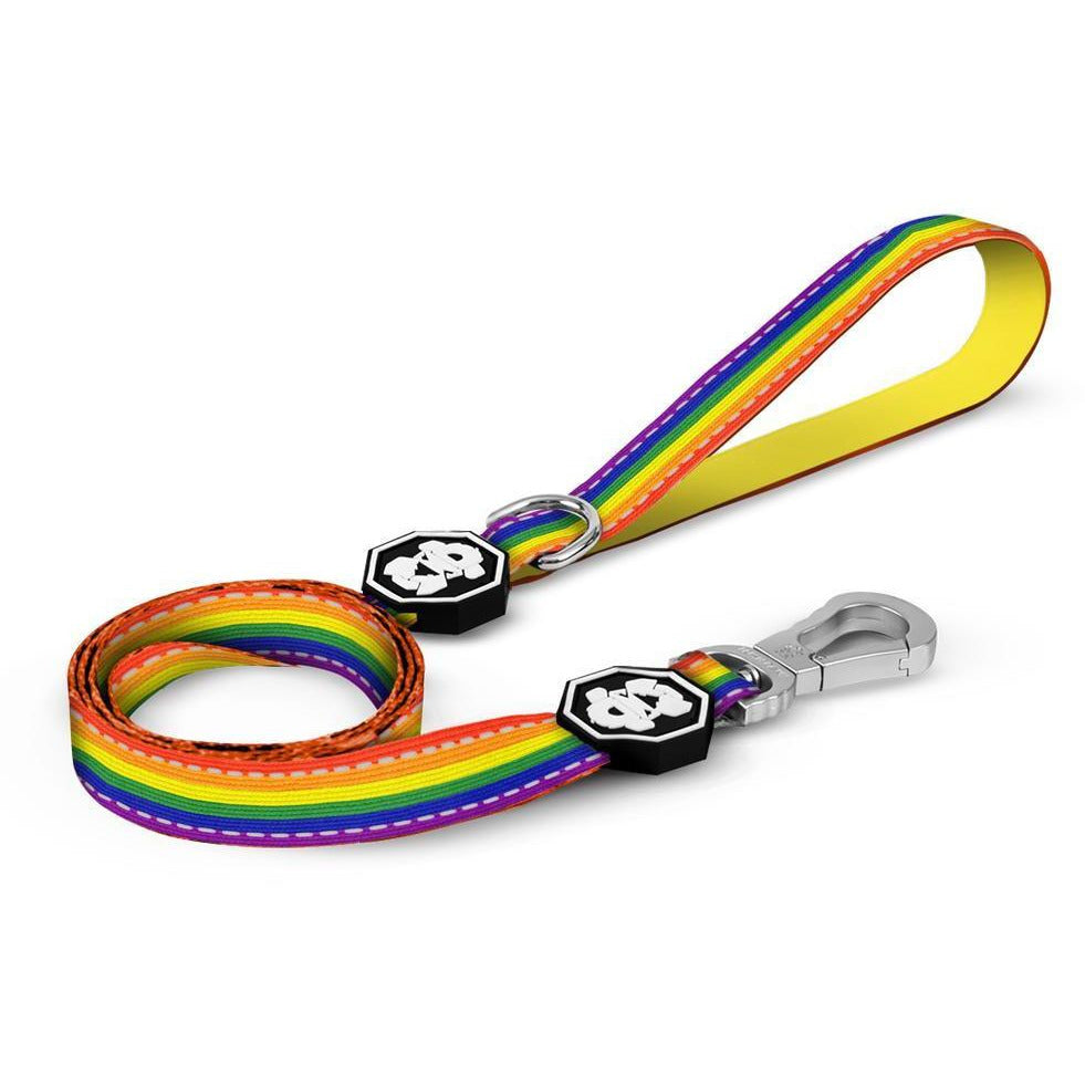 Dog Lead Rainbow Pride Flag Reflective 1"x5' by Fresh Pawz - Southern Agriculture