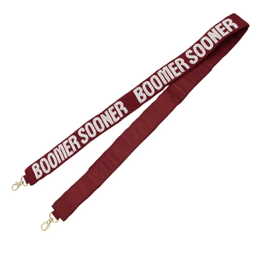 Collegiate Beaded Strap - OU Boomer Sooner